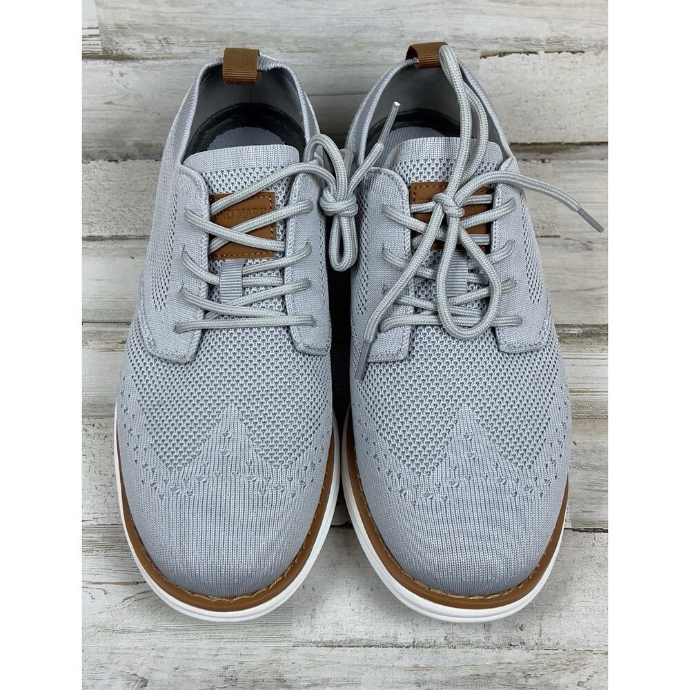 Bruno Marc Mens 8.5 Gray Knit Sneakers Lightweight Casual Walking Shoes
